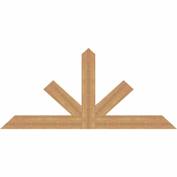 Ekena Millwork Saratoga Timber Gable Bracket, Western Red Cedar, 72"W x 33"H x 1 1/2"D x 5 1/2"F, 11/12 Pitch GBW072X33X0206SAR00SWR - main